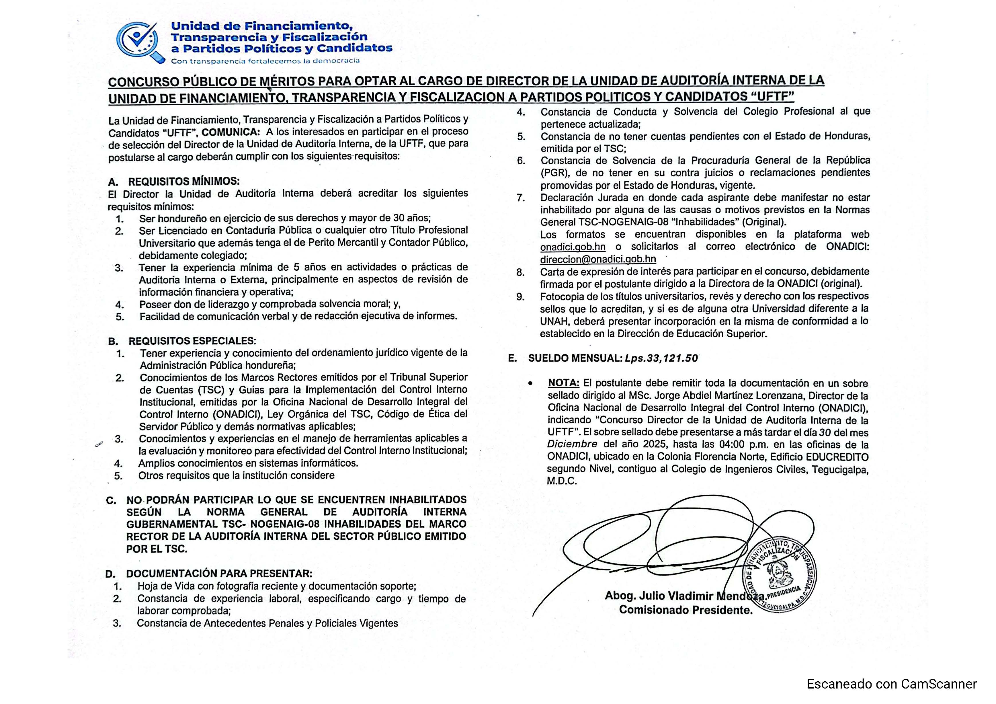 Concurso-Publico-Auditoria-Interna CONCURSO PUBLICO DE LA UFTF – DIRECTOR (A) DE LA UNIDAD DE AUDITORÍA INTERNA